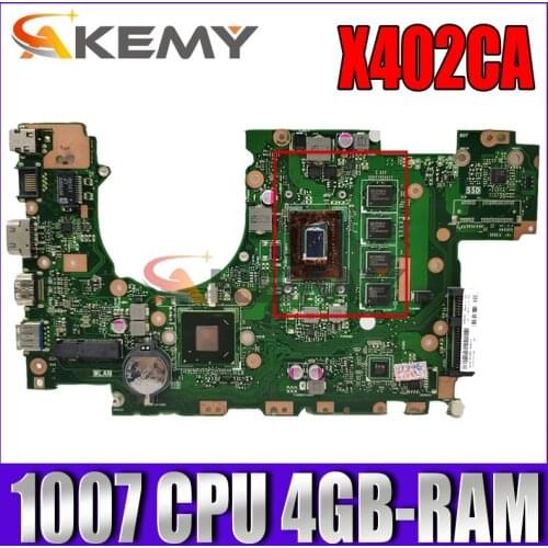Akemy X402CA Laptop motherboard for ASUS X502CA X402C X502C original mainboard 4GB-RAM 1007 CPU