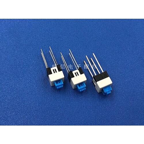 Small miniature inline double row 4 feet 2 way self-locking with lock touch switch lock button switch button power long foot