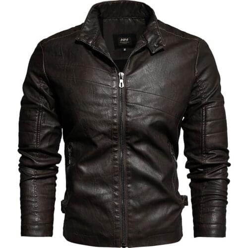 2021 brand European and American style autumn and winter new mens jacket vintage leather jacket trend high-quality coat
