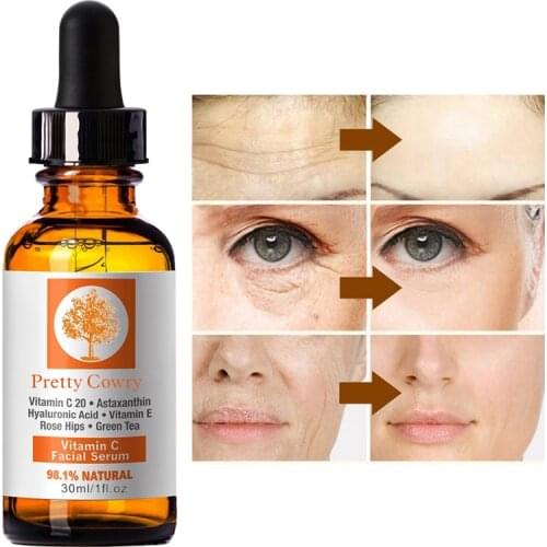 Face Primer Makeup Base Vitamin C Serum Rose Hips Moistening Essence Whitening Green Tea Remove Acne Anti Wrinkle Blemish Facial