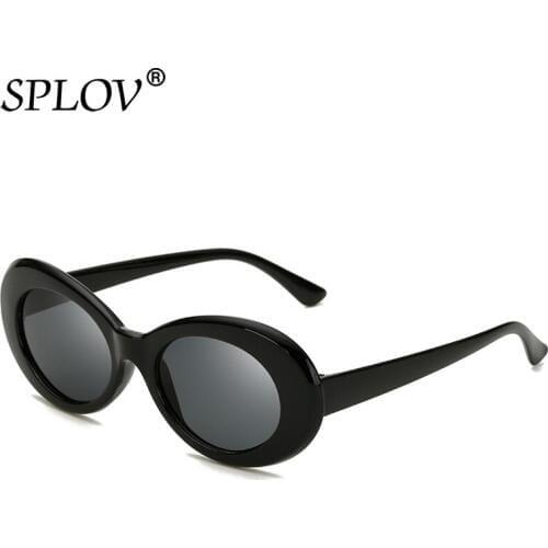 SPLOV Oval Cat Eye Sun Glasses Men Women Luxury Mirrored Sun Glasses Ladies Brand Designer Fashion Eyewear Oculos De Sol UV400