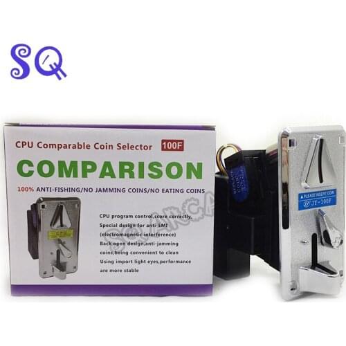 10pcs/lot JY-100F CPU coin aceptor Plastic panel Advanced Front Entry Coin Selector for Vending machines Arcade machines