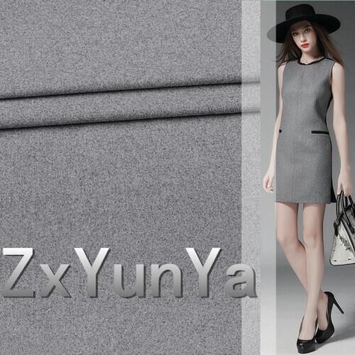 2017 new 148cm wide wool fabric quality light gray flange material thin section wool suit dress fabric
