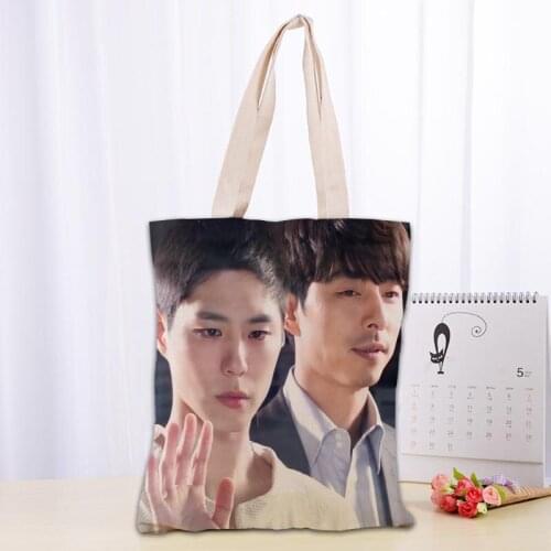 New Park Bo Gum KPOP Tote Bag Foldable Shopping Bag Reusable Eco Large Unisex Canvas Fabric Shoulder Bag Tote 0719