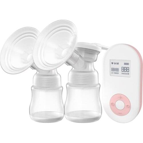 Smart Electric Double Breast Pump Full Silicone Portable Baby Nipple Silence Suction Cup Feeding Milk Bottles Charging