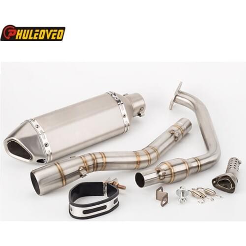 Motorcycle Exhaust and Link Pipe for YZF R15 V3 2017 2018 2019 Exhaust Slip-on Motorbike Exhaust Muffler Front Middle Link Pipe