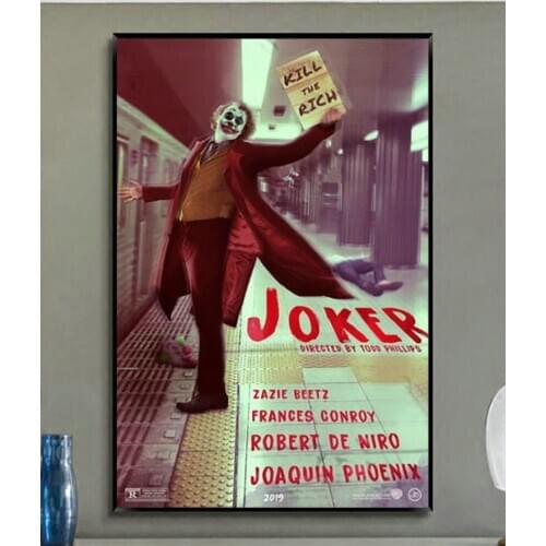 W294 Joaquin Phoenix - Joker 2019 Great Actor Super Sta Trend Beautiful Fashion Silk Fabric Wall Poster Art Decor Sticker Bright