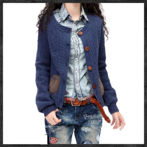 2020 Korean Clothes Fall Winter Thicken Cashmere Female Women Woman Vintage Sweater Cardigan Knitting Crop Top Long Sleeve wool