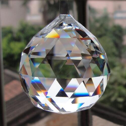 2Pcs/lot 40mm Ball Prism Chandelier Crystal Faceted Glass Crystal