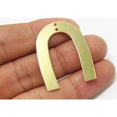 U shaped Brass charms 35x27mm Raw brass connector Earrings charm findings -20pcs R688