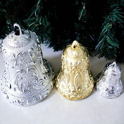 30pcs/10pcs/5pcs/2pcs 10cm 7cm 5cm 3cm New Plastic Christmas Tree Ornaments Christmas Bells Decorations Party Pendant Decor