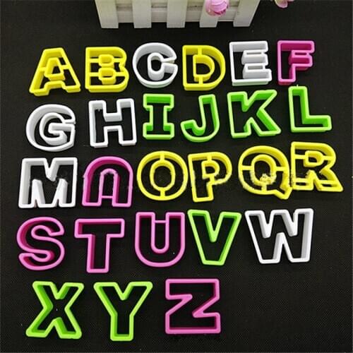 Plastic Letter Alphabet Cake Cookie Biscuit Cutter Sugarcraft Fondant Baking Mold DIY