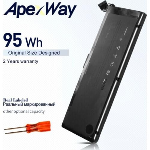 ApexWay 95Wh 7.2V Laptop Battery A1309 for Apple MacBook Pro 17" A1297 (2009 Version) MC226 MC226ZP/A MC226TA/A MC226LL/A