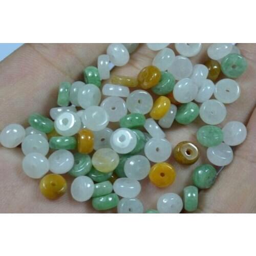 Authentic Wholesale Natural Jadeite A Goods DIY Bulk Tricolor Abacus Beads Accessories