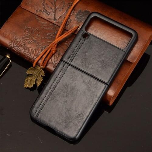 Case For Samsung Galaxy Z Flip 3 ZFlip3 PU leather Skin Hard Cover Phone Case For Samsung Galaxy Z Flip3 5G Cover Protector