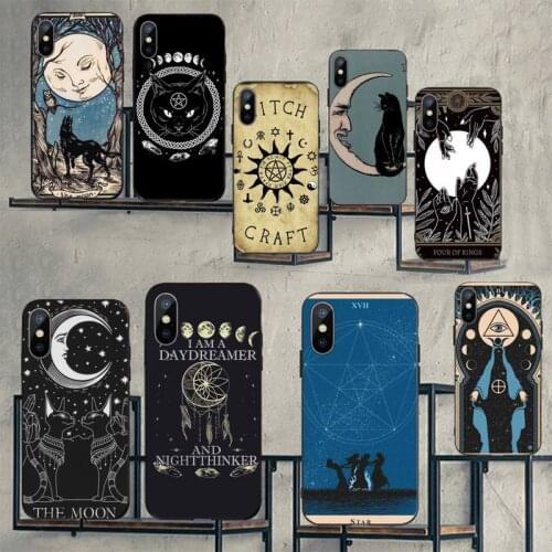 Witches moon Tarot Mystery totem Phone Case for iPhone 11 12 pro XS MAX 8 7 6 6S Plus X 5S SE 2020 mini