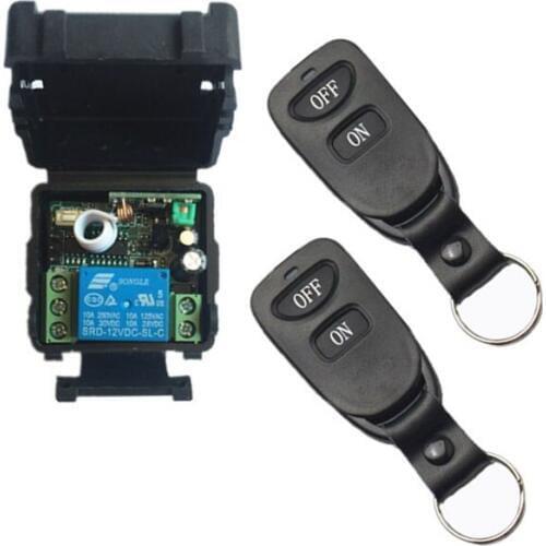 DC12V 24V 1CH RF Remote Control Switch System Transmitter+Receiver 1ch relay smart home Garage Doors