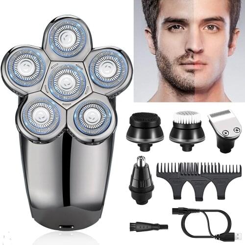 Electric Razor for Men Wet and Dry Bald Head Shaver 5 in 1 Grooming Kit Nose Hair Trimmer Electric Hair Trimmer Hair Cutting