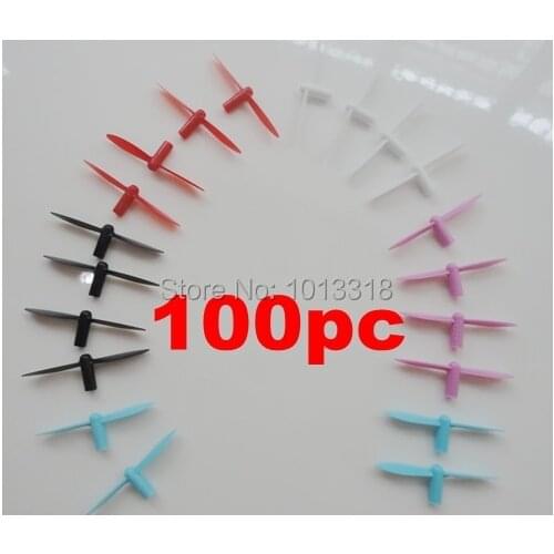 Ewellsold 25sets=100pcs CX-10 CX-10C CX-10D Main Blade for WL V272 V282 V292, Q4 H111,JXD-395,U207 RC Quadcopter 5 colors