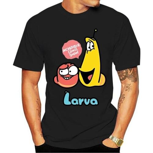 Top Mens T-shirt Funny cartoon animation larva t shirt men summer sleeve round neck cool mans T-shirt