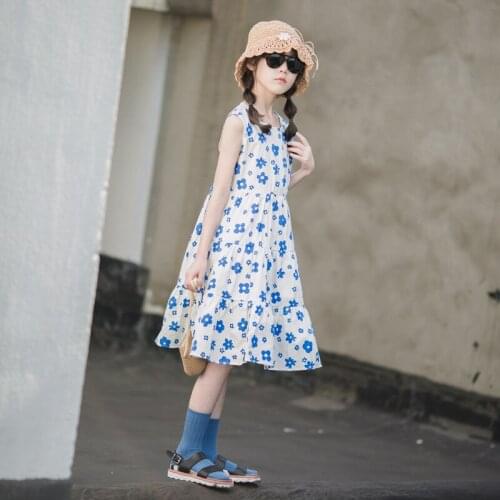 2021 Summer Dress Floral Print Girls Princess Dresses Kids Clothes Teen Girl Causal Children Clothing Mother Daughter Dress