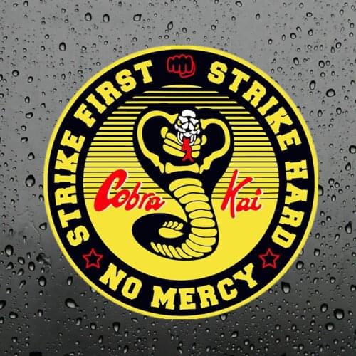 Hot Hot Sell Cobra Kai Big Cobra Fine Vinyl Car Stickers Camper Sticker KK Vinyl Decals Waterproof for JDM SUV RV VAN
