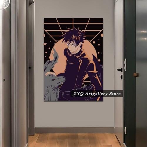 Megumi Fushiguro Jujutsu Kaisen Anime Canvas Painting Decor Wall Art Pictures Home Decoration Prints Poster