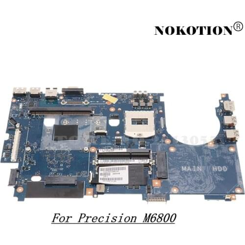 Nokotion VAR10 LA-9781P FOR Dell Precision M6800 Laptop Motherboard LVDS CN-0XWC1M XWC1M Mainboard HM86 DDR3L