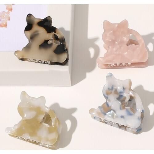 New Fashion Boutique Acetate Geometric Semicircle Simple Pattern Crab Clip for Women Girls Hair Accessories Headwear