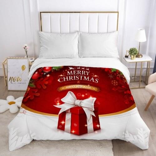 Christmas santa claus Duvet cover Quilt/Blanket/Comfortable Case 140x200 240x220 Queen King Single Bedding for Home Gift box