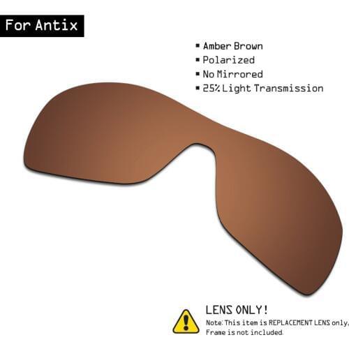 SmartVLT Polarized Sunglasses Replacement Lenses for Oakley Antix - Amber Brown