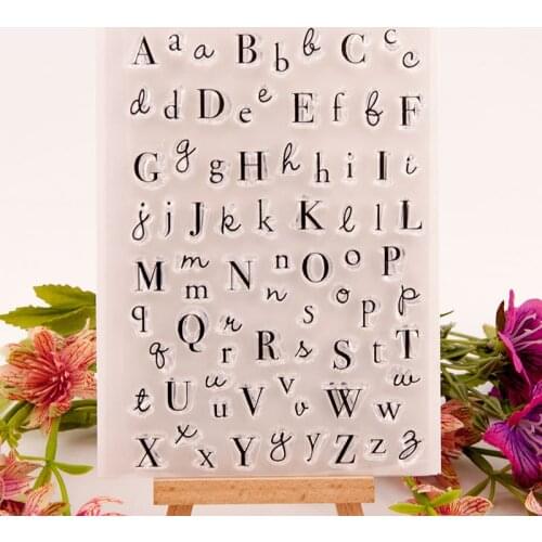 Clear Stamps for Card Making Decoration and DIY Scrapbooking T1661 Uppercase and Lowercase Letters