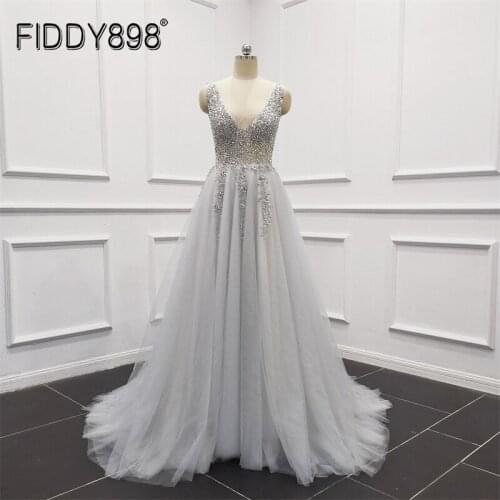 Luxury Exquisite New Evening Dress Elegant Dubai Party Dress Lace Hade Made Formal Evening Gown Woman Backless robe de soirée