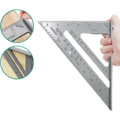 Triangle Rule 90 Degree Thickening Angle Rule Aluminum Alloy Carpenter Measurement Square Ruler Layout Tool Measurement Tool