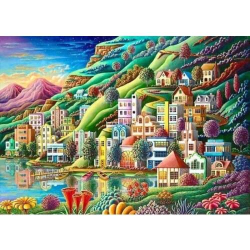 Custom made Series pictures Handmade Needlework Embroidery DIY Cross Stitch Kits Crafts 14CT Unprinted Home Decor wall Arts