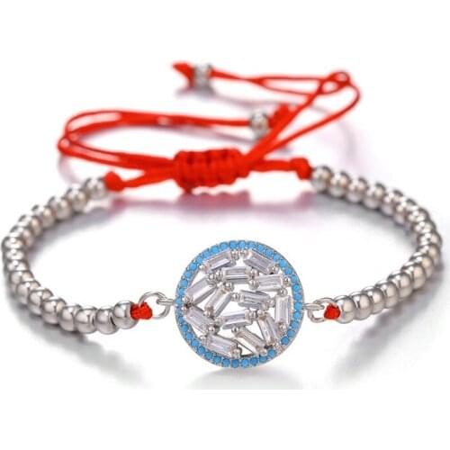 Juya 2019 Newest Arrival Luxury Charm Bracelets Handmade Copper Beads Braided Bracelets For Women Men Fashion Bracelets Supplies