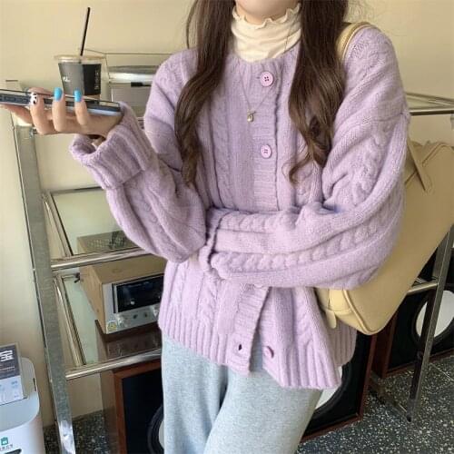 Womens Sweaters Japanese Ulzzang Vintage Sweet Lovely Loose Lazy Cardigan Sweater Female Korean Harajuku Clothing For Women