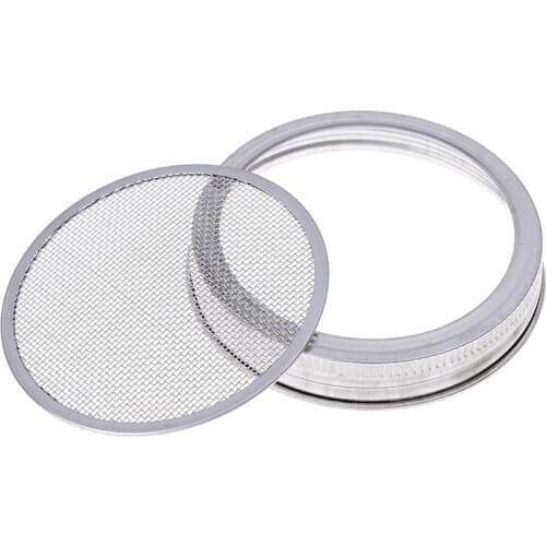 1Set Stainless Steel Kit Sprouting Mason Jars with Stainless Steel Germinator Set Seed Sprouter Germination Cover Strainer Lids
