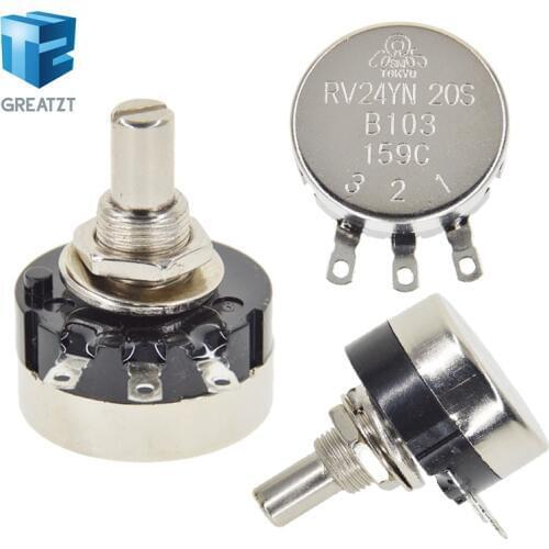 1pcs RV24YN20S B201 B501 B102 B202 B502 B103 B203 B503 B104 B204 B254 B504 B105 500 ohm 10K 20K 50K 100K 200K ohm Potentiometer