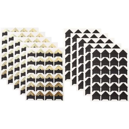 10 Sheets Photo Corners Self Adhesive Stickers, Photo Mounting Paper Corner Stickers For Diy Scrapbook Albums