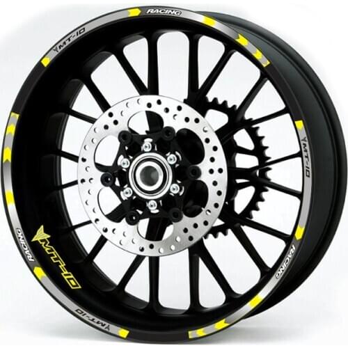 12 Pcs New high quality Motorcycle MT10 Wheel Sticker stripe reflective Rim For YAMAHA MT-10