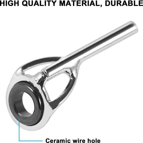 20pcs Fishing Rod Tip Stainless Steel Guides Rings Fishing Accessory Kit