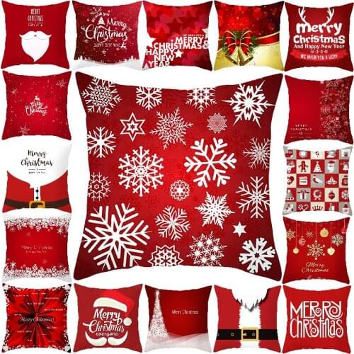 2021 Merry Christmas Cushion Cover Christmas Decorations for Home Christmas Ornaments Xmas Navidad Gifts Happy New Year 2022