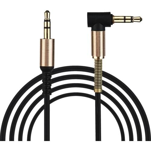 3.5mm Jack AUX Audio Cable TPE Male to Male 90° Aux Cord Speaker Cable for Headphones Car Xiaomi redmi 5 plus