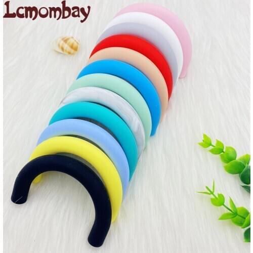 3PCS Silicone U Tube Pendant Teether Beads DIY BPA Free Baby Sensory Mommy Jewelry Toy Beads