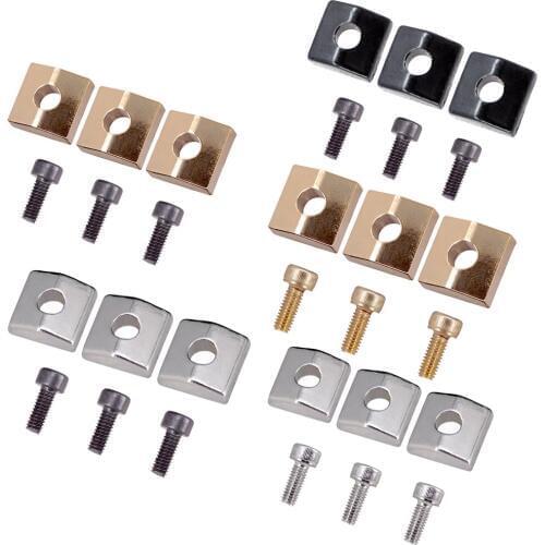 3 Pieces Electric Guitar Locking Nut Clamp&Screws For Electric Guitar Tremolo Bridge