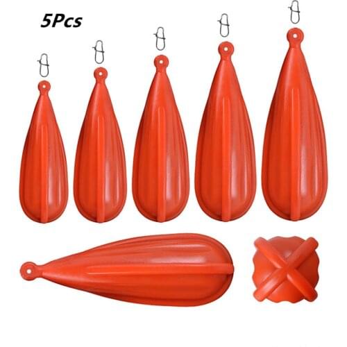 5PCS Orange Color PVC Fishing Practice Plug Baitcasting Rubber Kids Throwing Action Plug Improving Casting Skill Fishing Access
