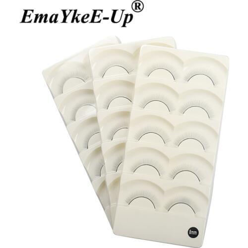 50 pcs Practice False Eyelashes Natural Training Lashes for Eyelash Extension Beginners Teaching Lashes Makeup Tools 5 boxes