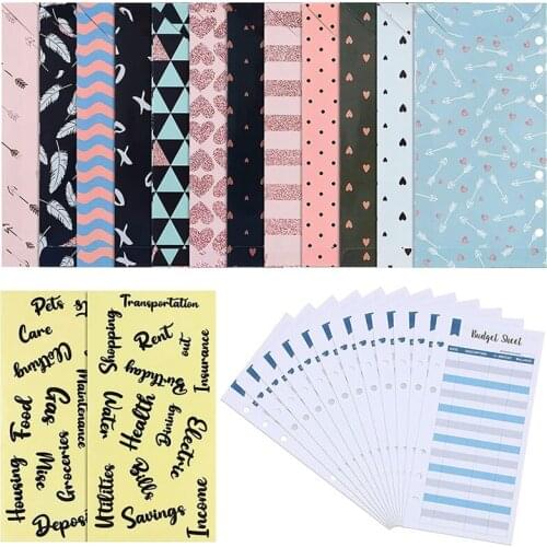 Budget Envelopes Sets 12 Cash Envelope System 12 Expense Tracking Budget Sheets 2 Stickers For Budgeting Cash Savings