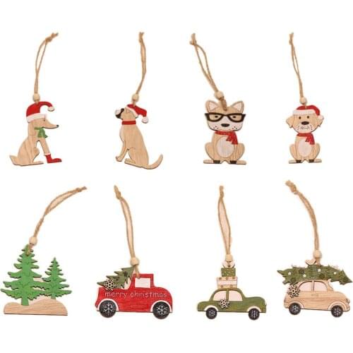 Christmas Hanging Decorations Small Animal Car Ornament Xmas Tree Hanging Pendant Xmas Tree Decor Ornament 2021 Newest Gift